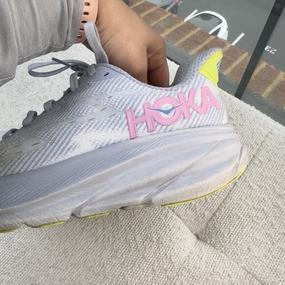 Hoka One One Clifton 9 Women's  Running Shoes (NIB) GLLS Gull / Sea Ice Size 8 - Picture 7 of 13